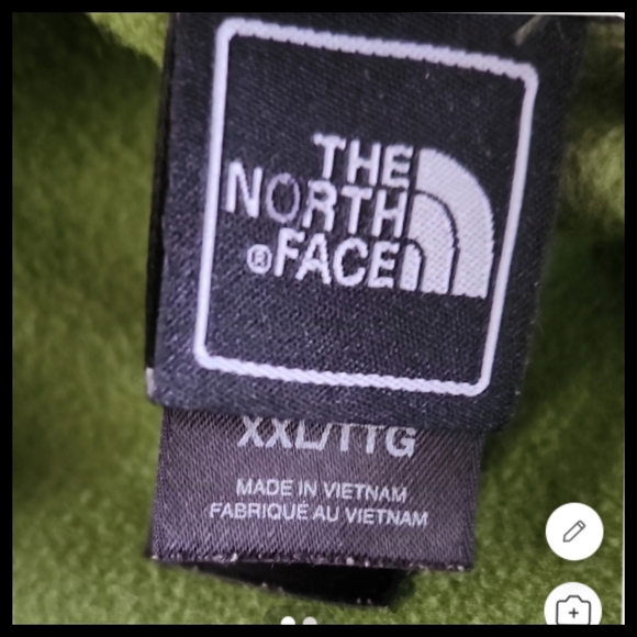 The North Face fleece Green Full Zipper Jacket Fleece Size XXL● - Picture 9 of 9